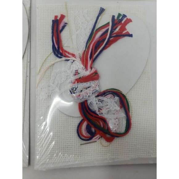 Lace Ornament Kits VTG 1992 Designs For The Needle Goose Cat Nap Santa NOS - Picture 14 of 16